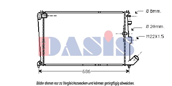 AKS DASIS Радиатор, охлаждение двигателя 060280N